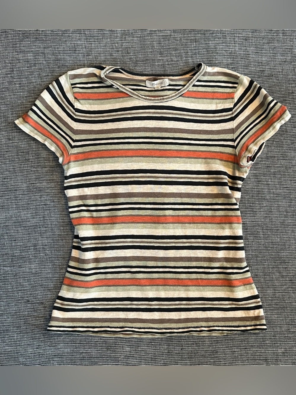 Madewell Linen Stripe Baby Tee